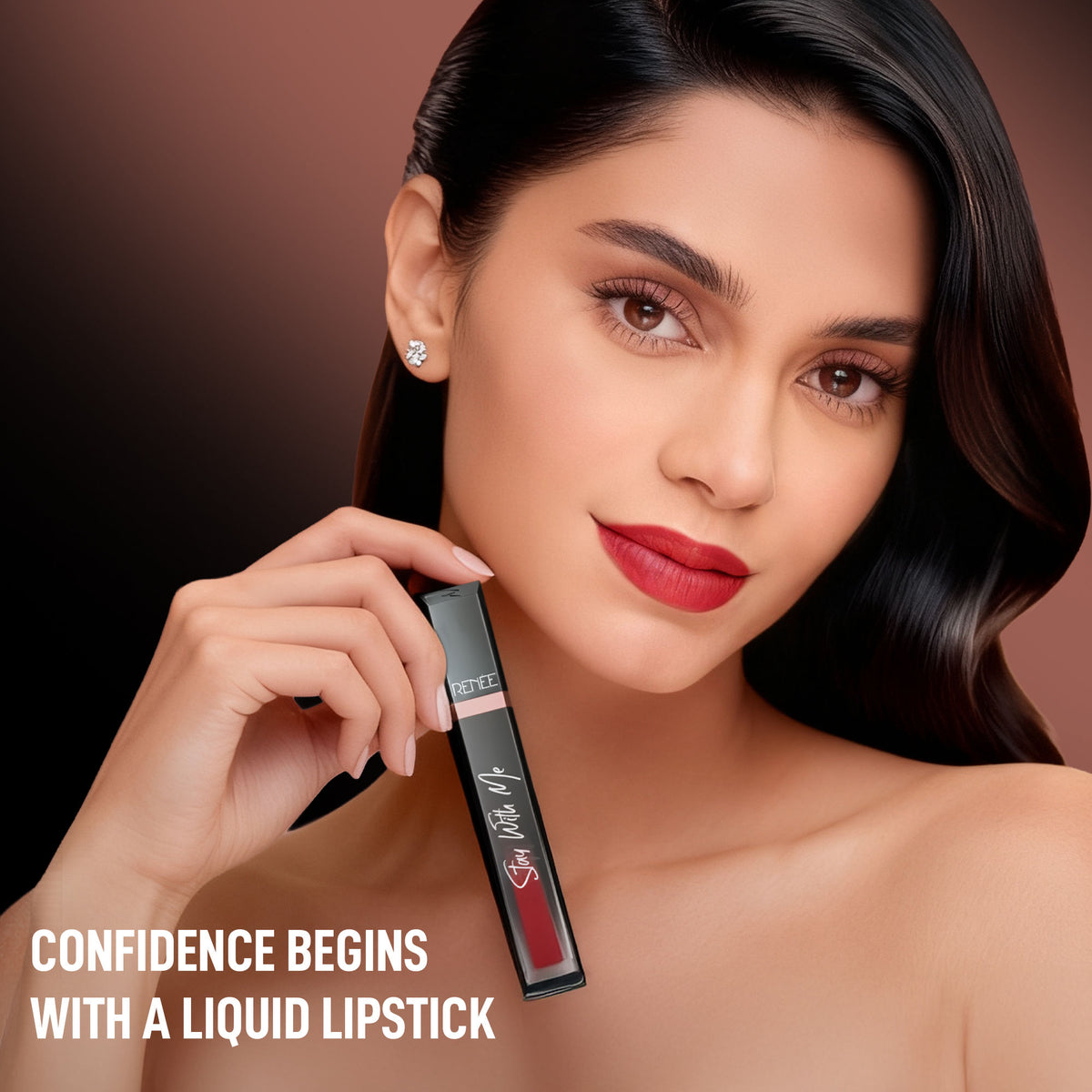 Renee Cosmetics Stay With Me Liquid Lipstick - Creme Of Caramel