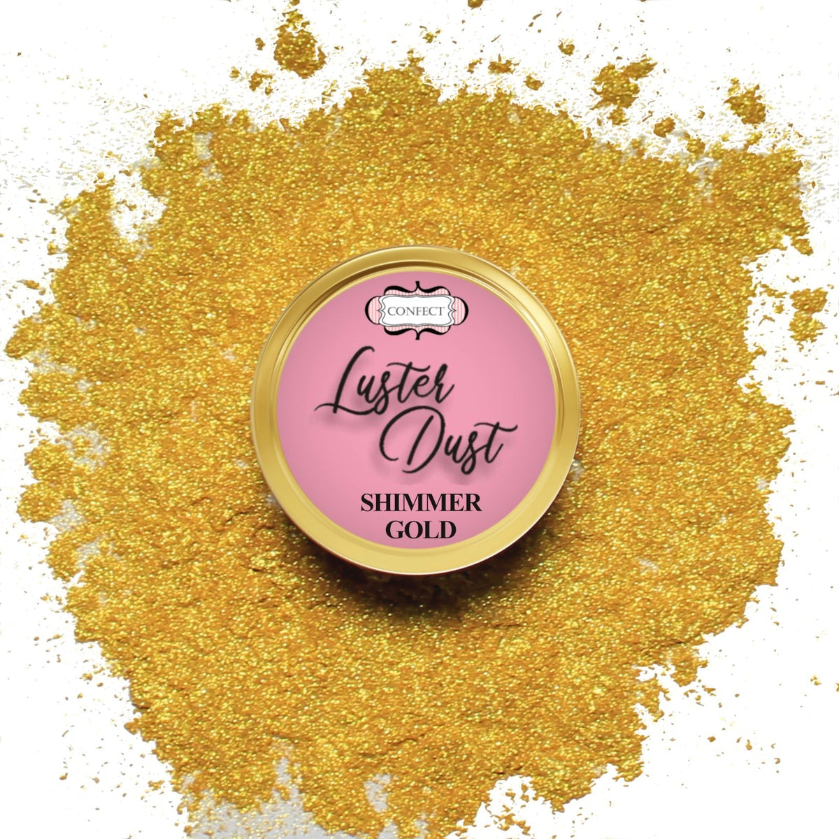 Confect Edible Luster Dust – Pack of 5 | Silver, Gold, Crystal, Blue, Purple |
