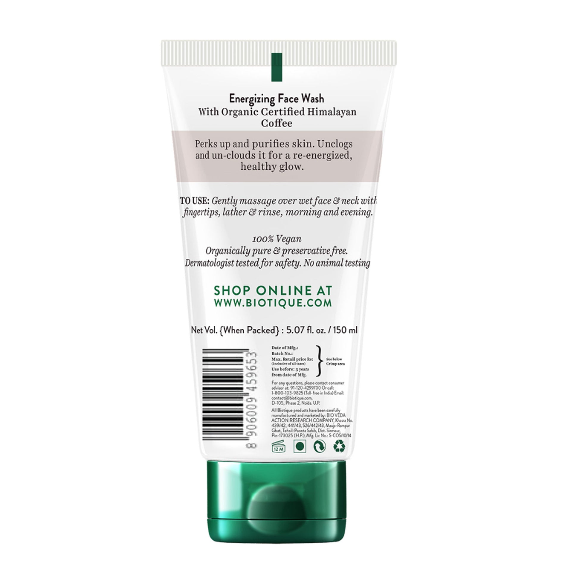 Biotique Advanced Organics Coffee Energizing Face Wash