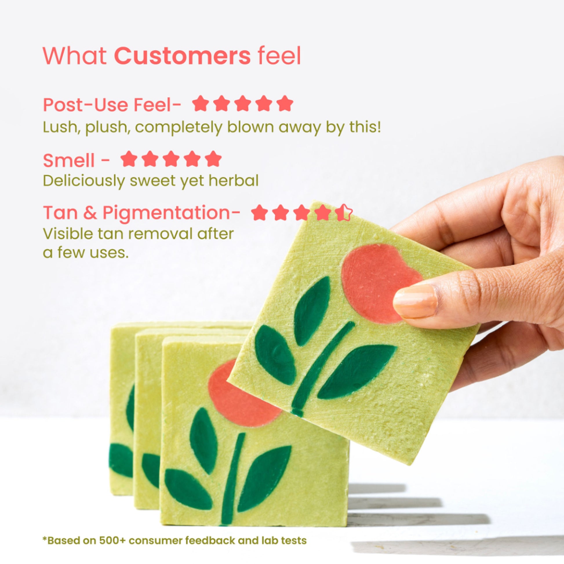 Nat Habit Cold Processed Tomato Basil AHA-BHA Moisturising Soap - Pack of 4