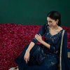 Indyancart IE Floral Embroidered Regular Sequinned Kurta With Sharara & Dupatta