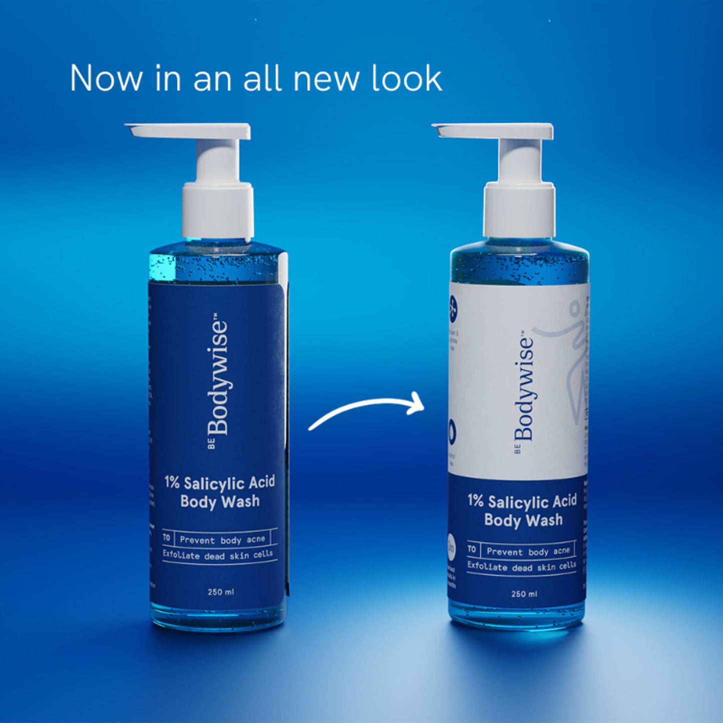 Be Bodywise 1% Salicylic Acid Body Wash, Treats Body Acne & Strawberry Skin - Exfoliating Shower Gel