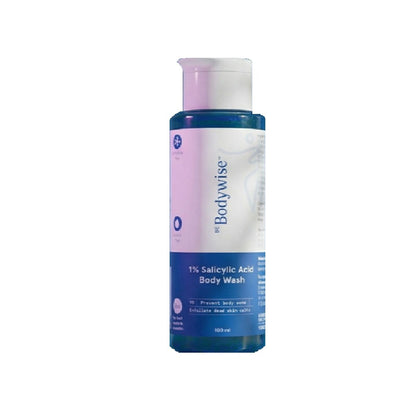 Be Bodywise 1% Salicylic Acid Body Wash, Treats Body Acne & Strawberry Skin - Exfoliating Shower Gel