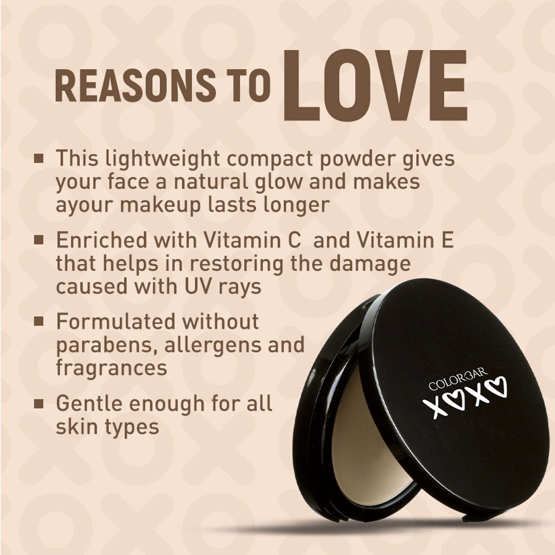 Colorbar Xoxo Everlasting Finish Compact Powder - Sand 004