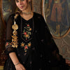 Dhiyona IE Floral Embroidered Sequinned Panelled Organza Kurta With Trousers & Dupatta