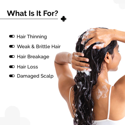 The Derma Co Peptide- Stem Cell Hair Fall Control Shampoo Reduces Hair Fall & Improves Scalp Health
