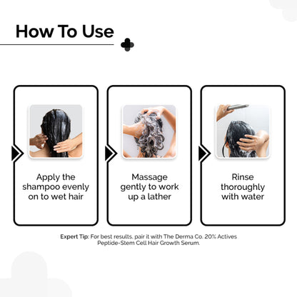 The Derma Co Peptide- Stem Cell Hair Fall Control Shampoo Reduces Hair Fall & Improves Scalp Health