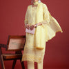 Dhiyona IE Floral Embroidered Thread Work Pure Cotton Kurta With Trousers & Dupatta