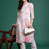 Dhiyona IE Floral Printed Regular Kurta with Trousers