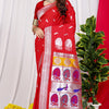 Dhiyona GR Women's Chandramukhi Red Zari Paithani Silk Saree