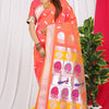 Dhiyona GR Women's Chandramukhi Peachy Pink Zari Paithani Silk Saree