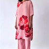 Women's Peach Bemberg Crepe Silk Co-ord Set