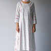 Women's White Bougainvillea Cotton Printed Salwar Suit With Embroidery and Lace Detailing on Sleeves