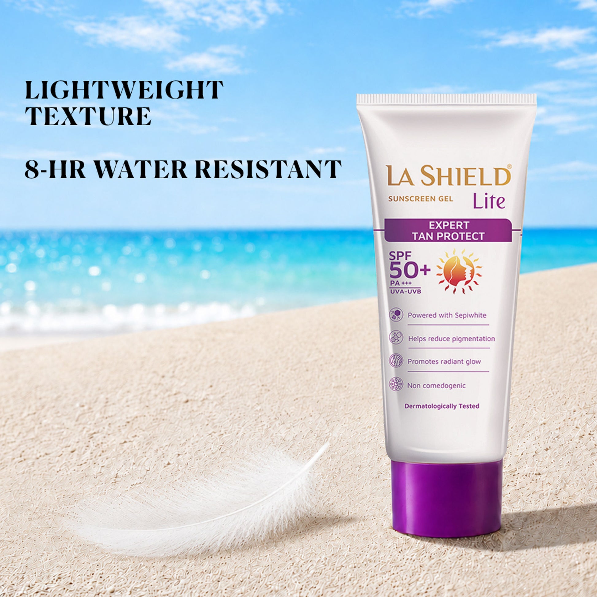 La Shield Lite SPF 50 PA+++ Mineral Sunscreen Gel Reduces Pigmentation & Dark Spots Oil-free
