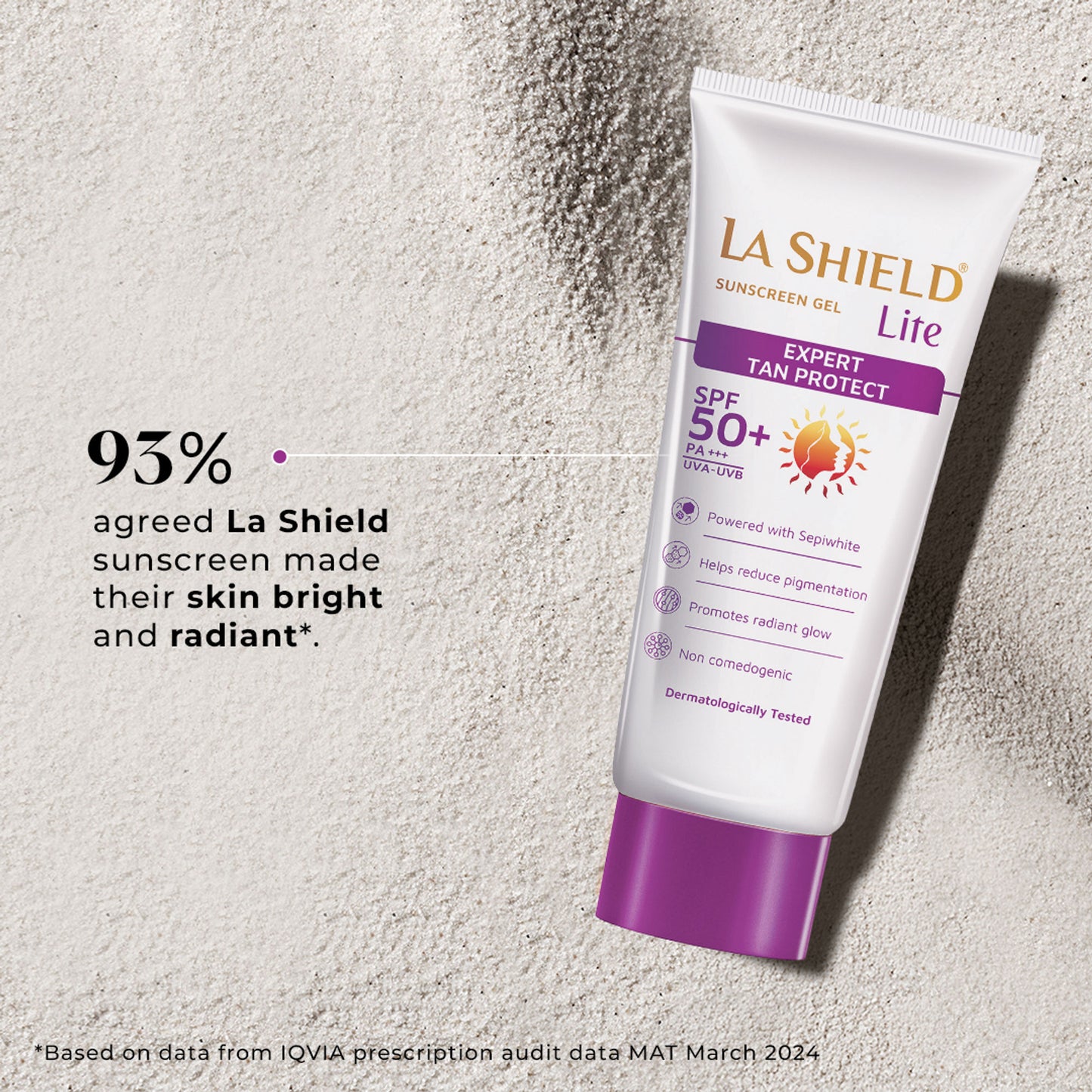 La Shield Lite SPF 50 PA+++ Mineral Sunscreen Gel Reduces Pigmentation & Dark Spots Oil-free