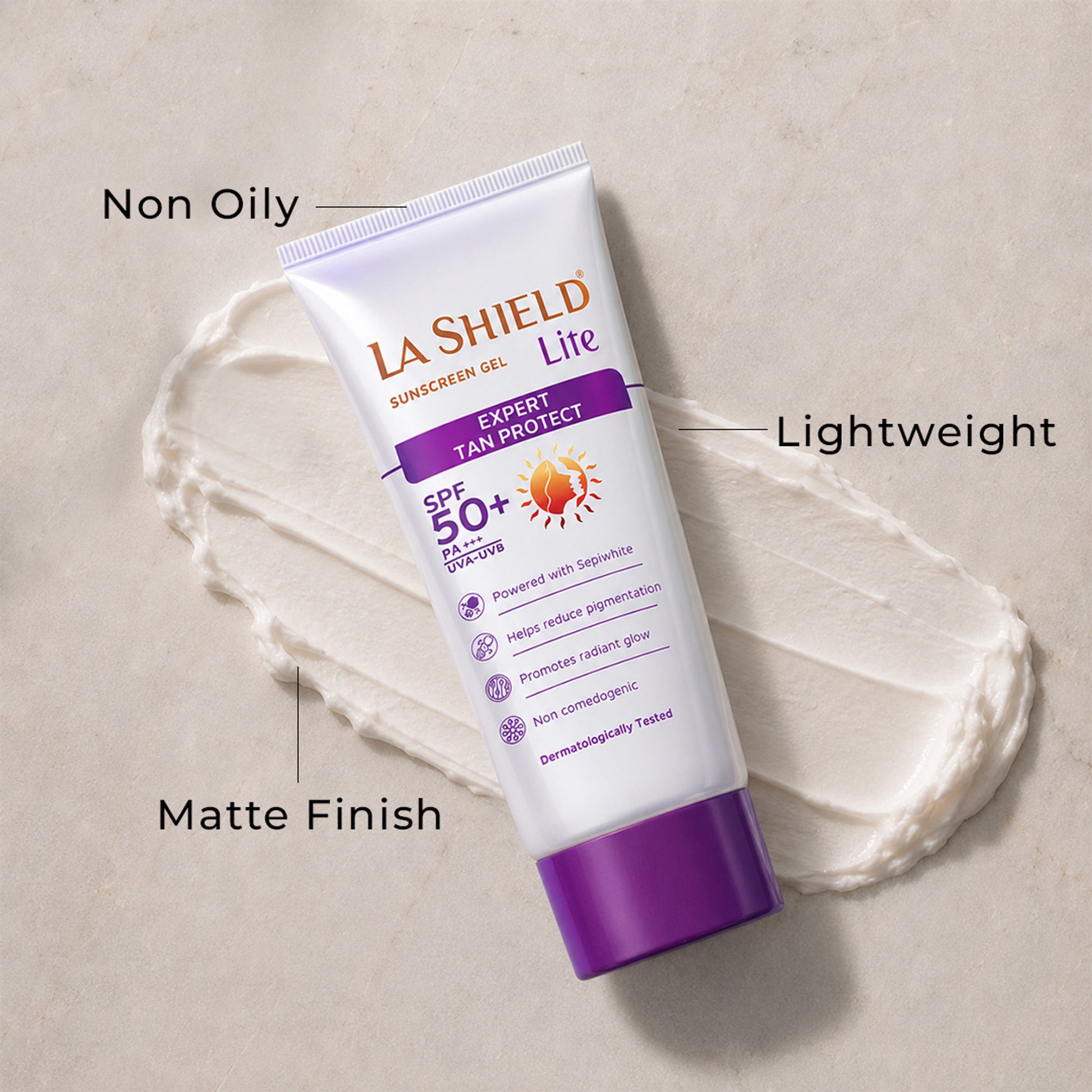 La Shield Lite SPF 50 PA+++ Mineral Sunscreen Gel Reduces Pigmentation & Dark Spots Oil-free
