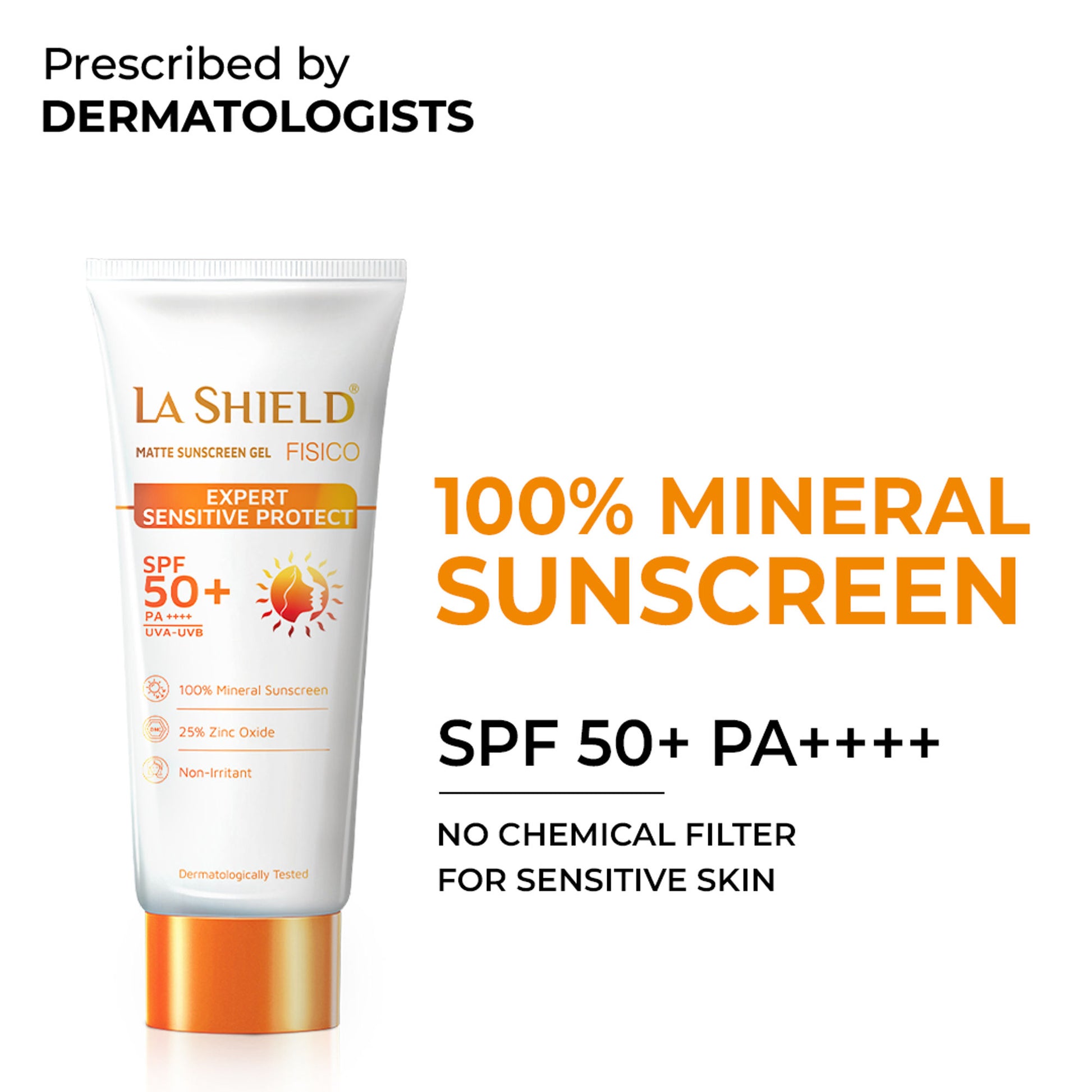 La Shield Fisico SPF 50+ PA++++ Mineral Sunscreen No Chemical Filter For Sensitive Skin