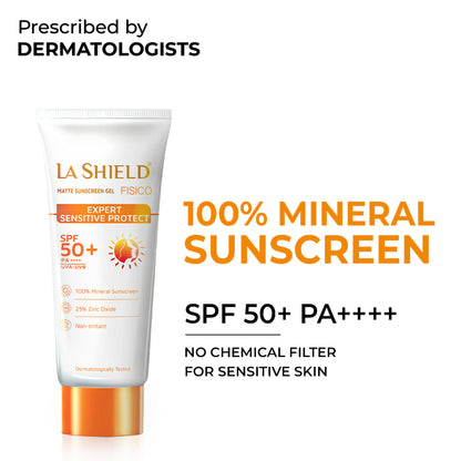 La Shield Fisico SPF 50+ PA++++ Mineral Sunscreen No Chemical Filter For Sensitive Skin