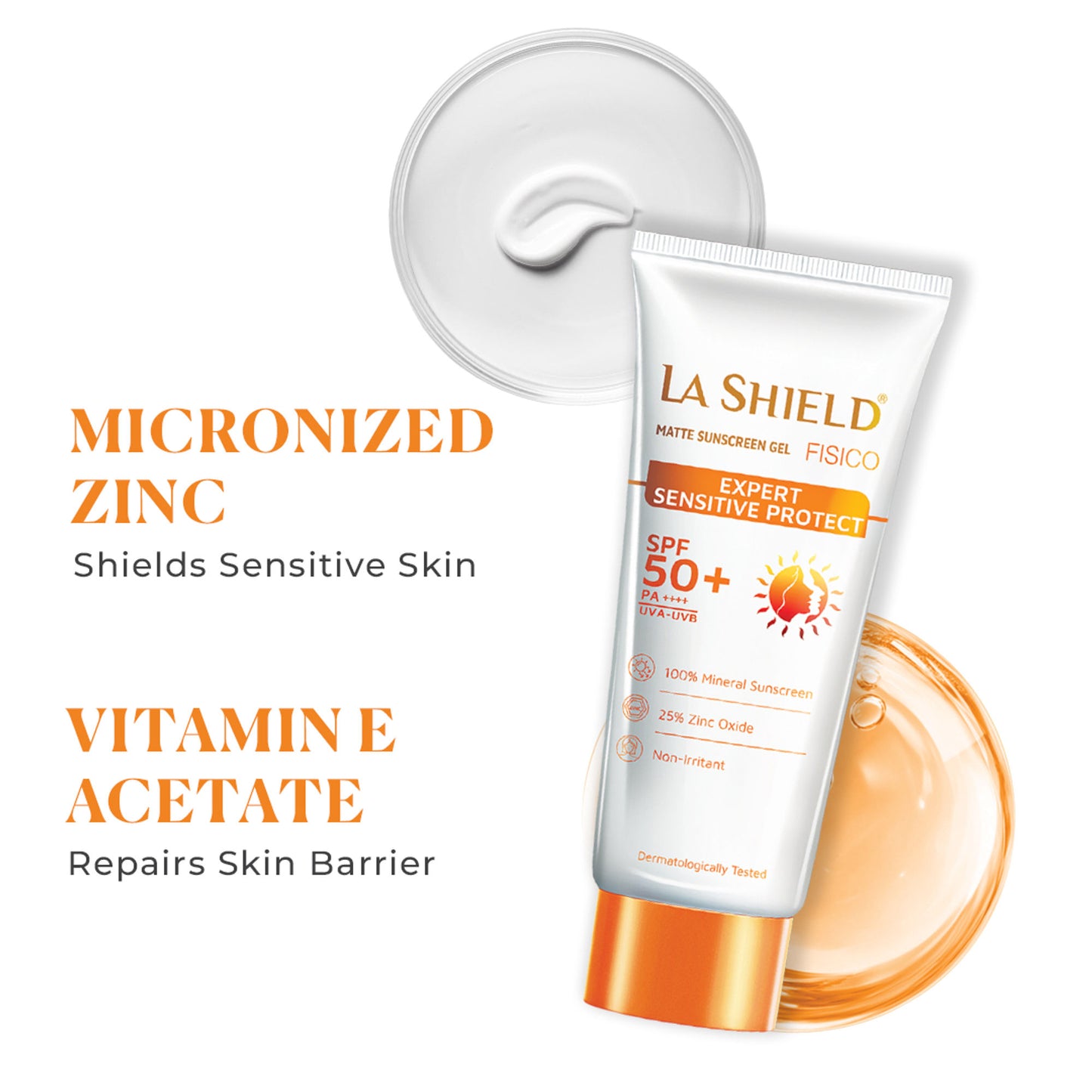 La Shield Fisico SPF 50+ PA++++ Mineral Sunscreen No Chemical Filter For Sensitive Skin