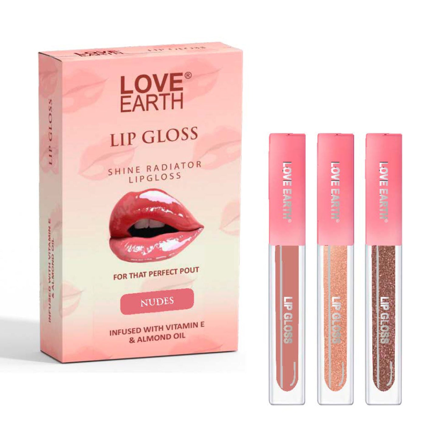 Love Earth Liquid Lip Gloss - Nudes