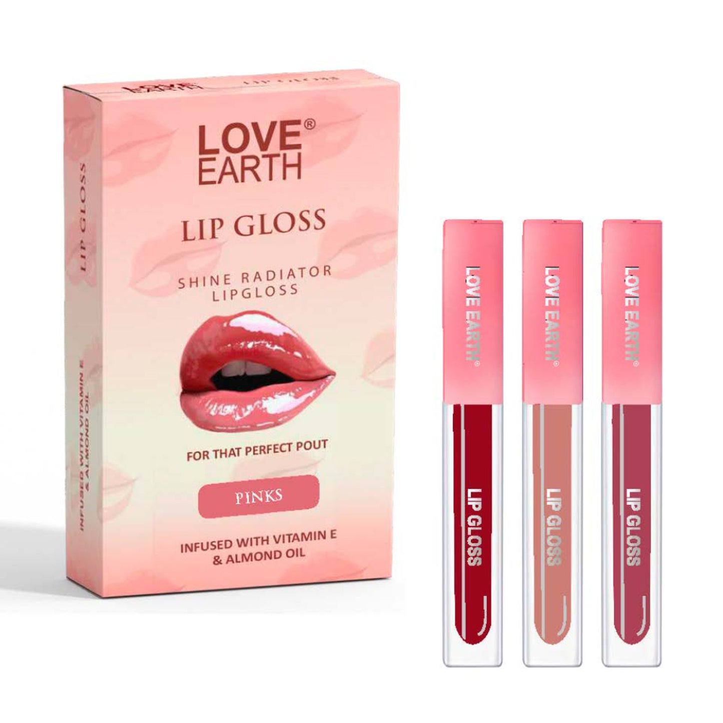 Love Earth Liquid Lip Gloss - Pinks