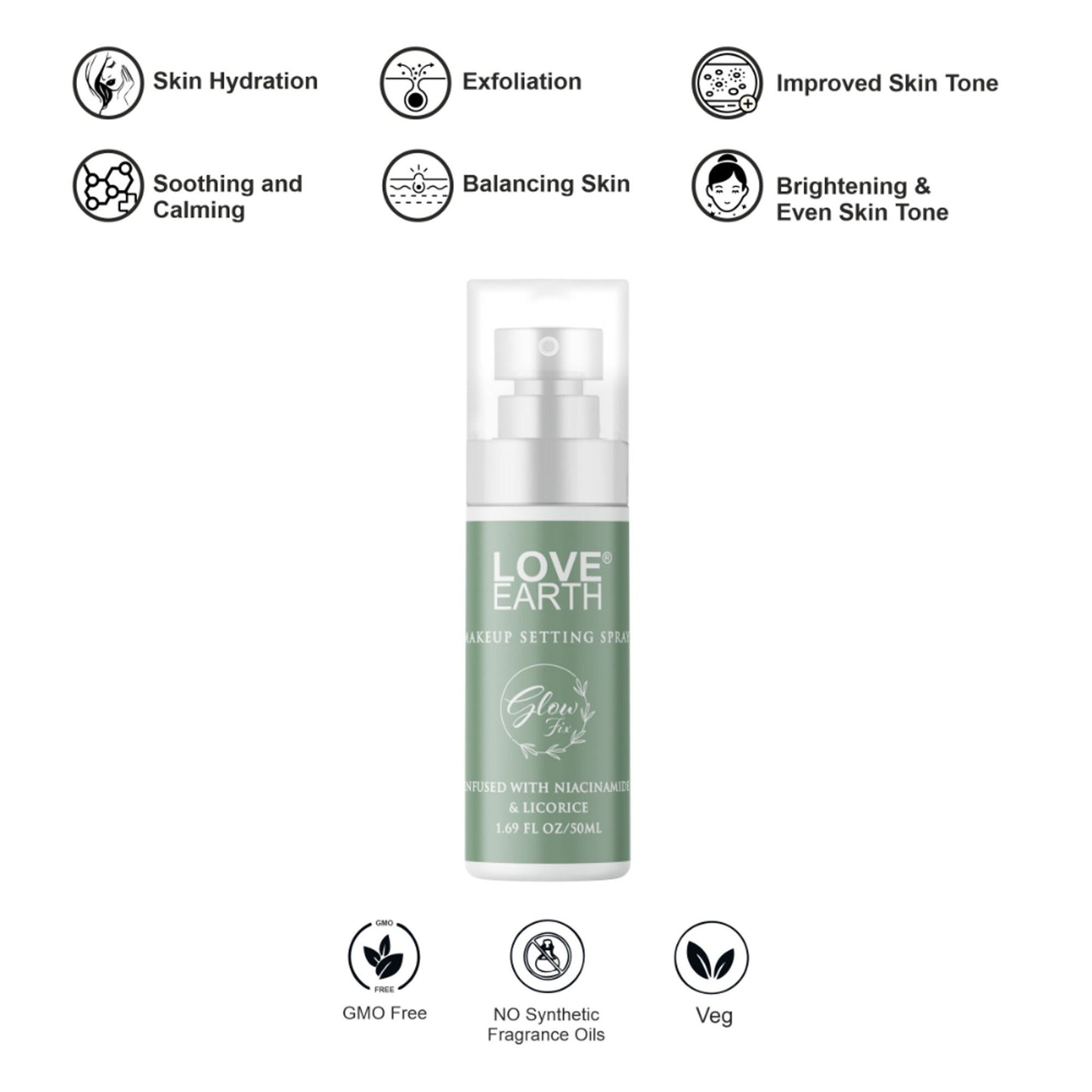 Love Earth Makeup Setting Spray Glow Fix