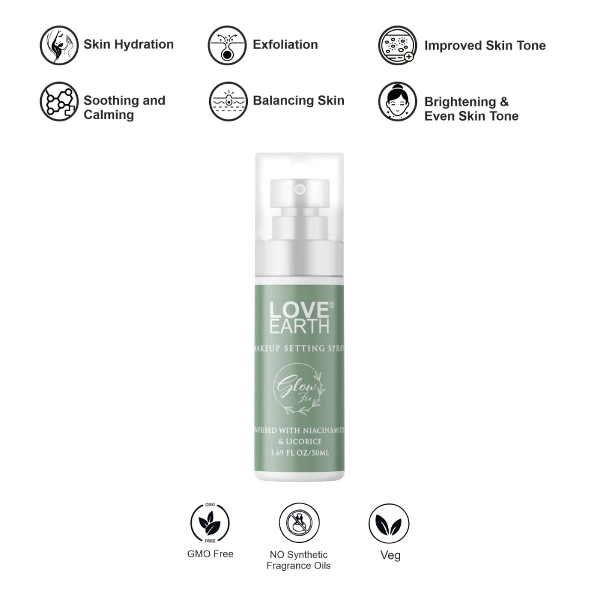 Love Earth Makeup Setting Spray Glow Fix