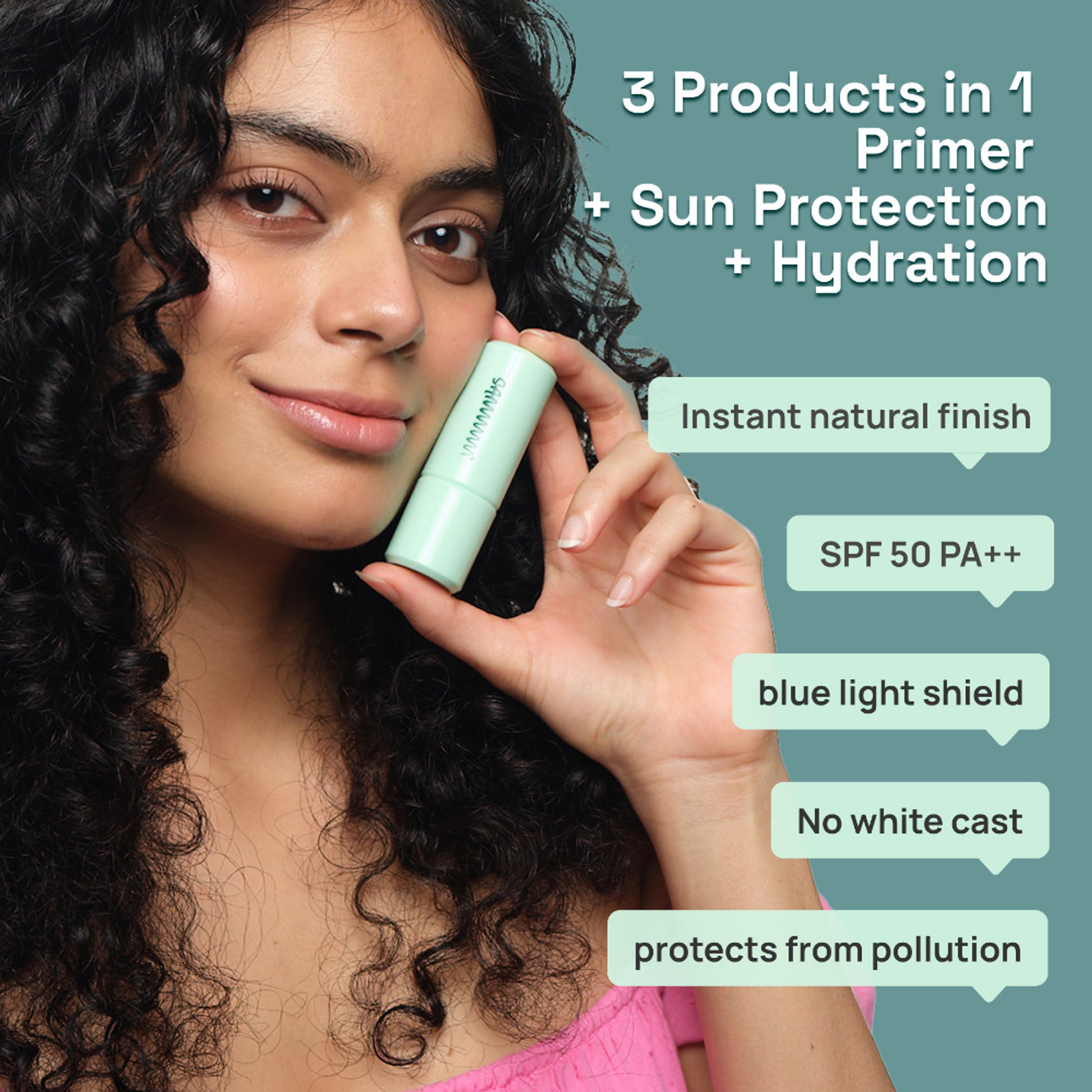 Sammmm Dew It All 3-In-1 Primer & Sunstick With SPF 50 PA++