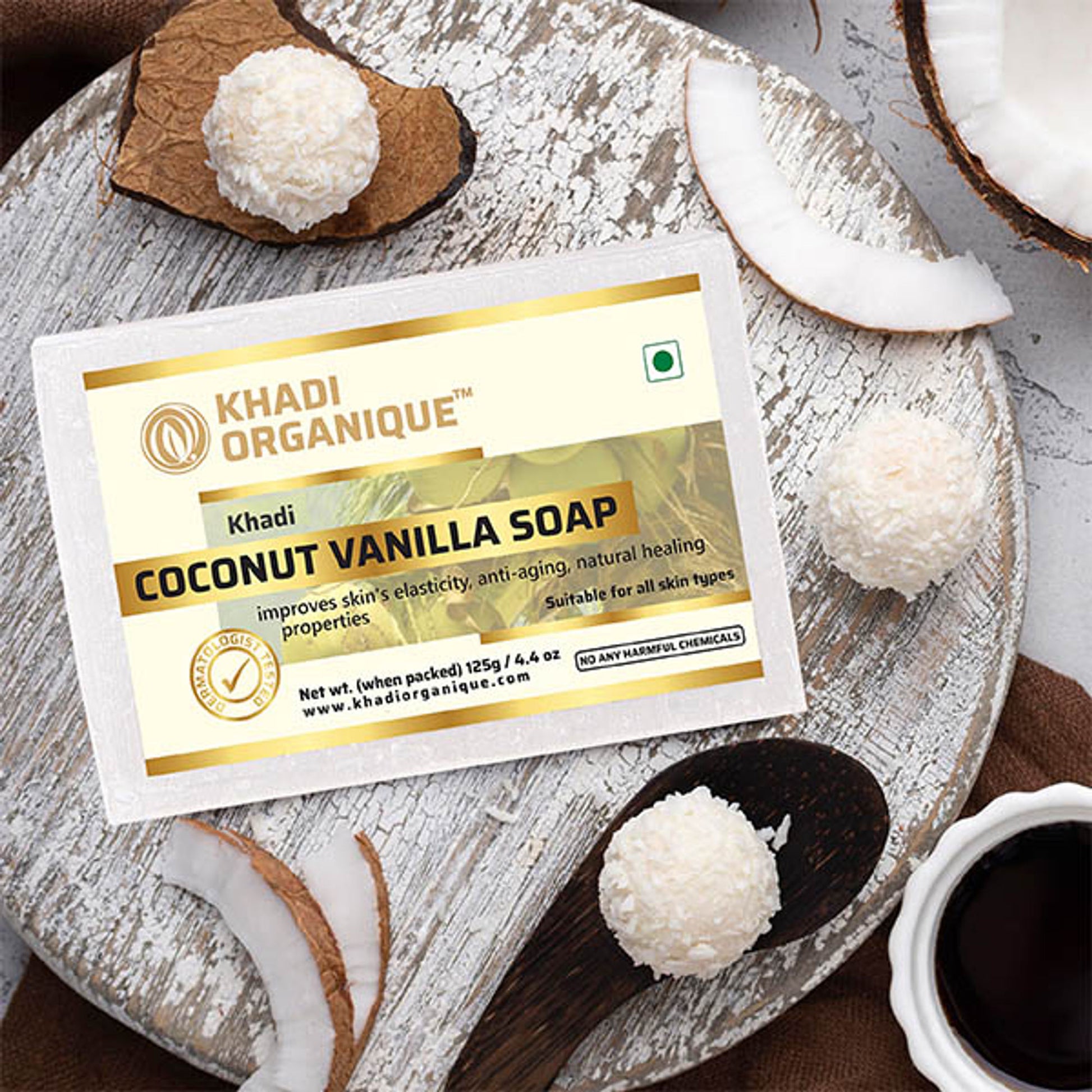 Khadi Organique Coconut Vanilla Soap