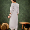 Dhiyona VV Dhanu Women's Silk Blend Embroidered Straight Kurta & Pant Set