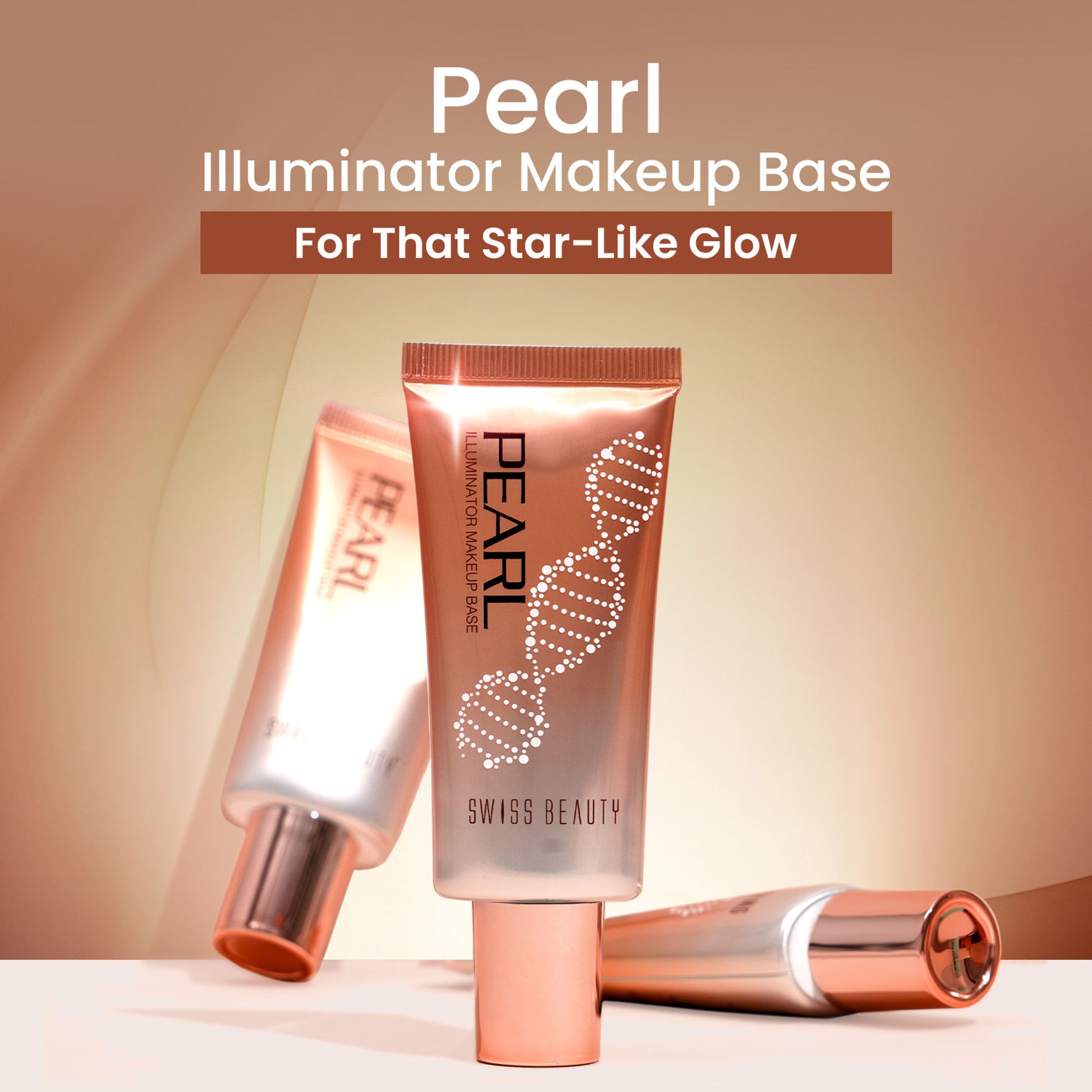 Swiss Beauty Pearl Illuminator Makeup Base Long lasting & Radiant Skin Highlighter - 02 Silver Pink