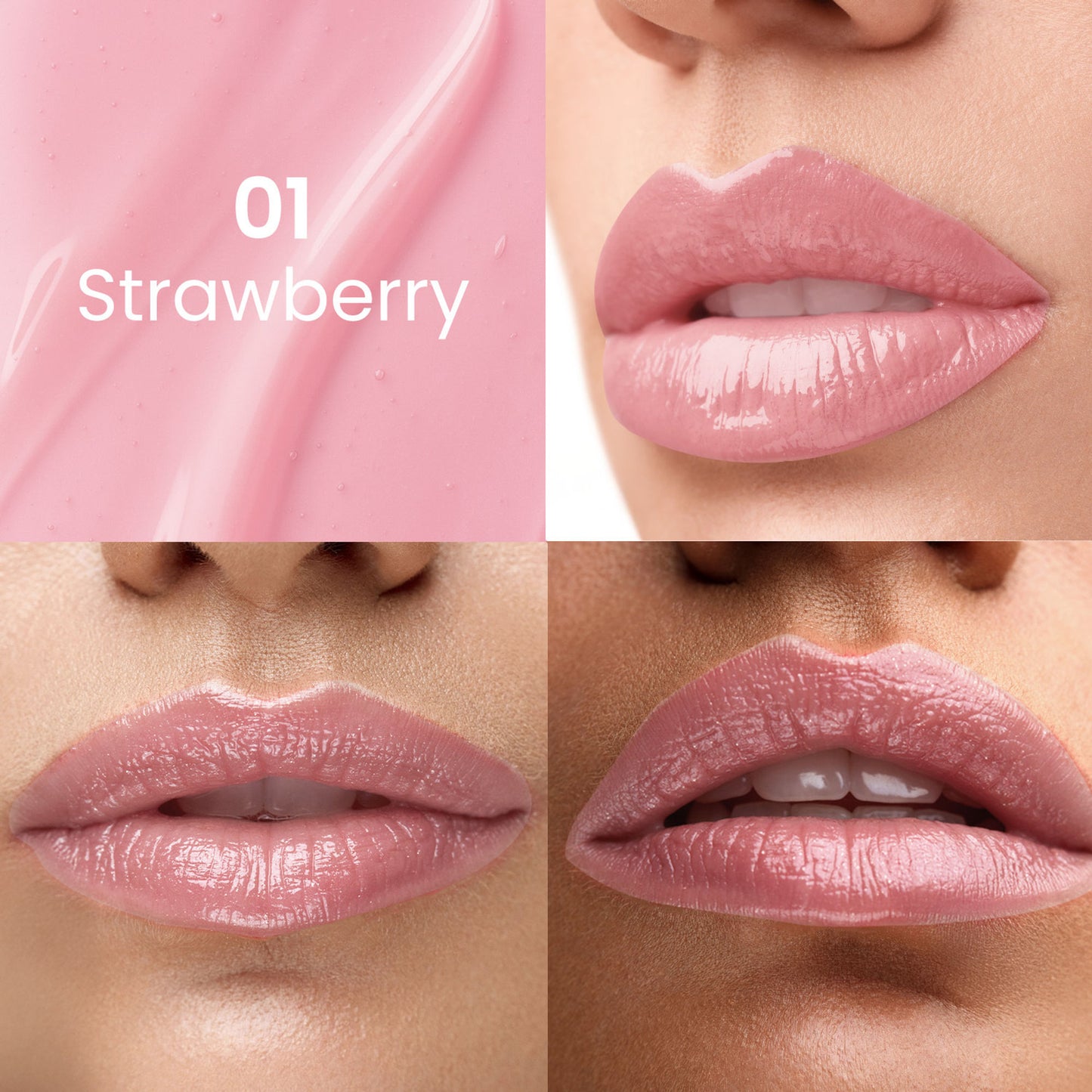 Swiss Beauty Dip Tint Color Changing Long Lasting With Vitamin-E PH Lip Oil - 1 Strawberry