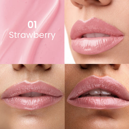 Swiss Beauty Dip Tint Color Changing Long Lasting With Vitamin-E PH Lip Oil - 1 Strawberry