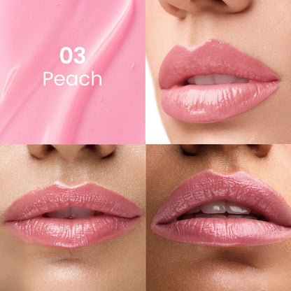 Swiss Beauty Dip Tint Color Changing Long Lasting With Vitamin-E PH Lip Oil - 3 Peach