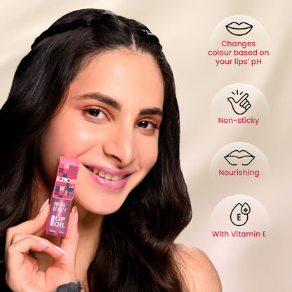 Swiss Beauty Dip Tint Color Changing Long Lasting With Vitamin-E PH Lip Oil - 3 Peach