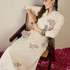 Dhiyona IE Women Floral Embroidered Thread Work Pure Cotton Kurta with Trousers