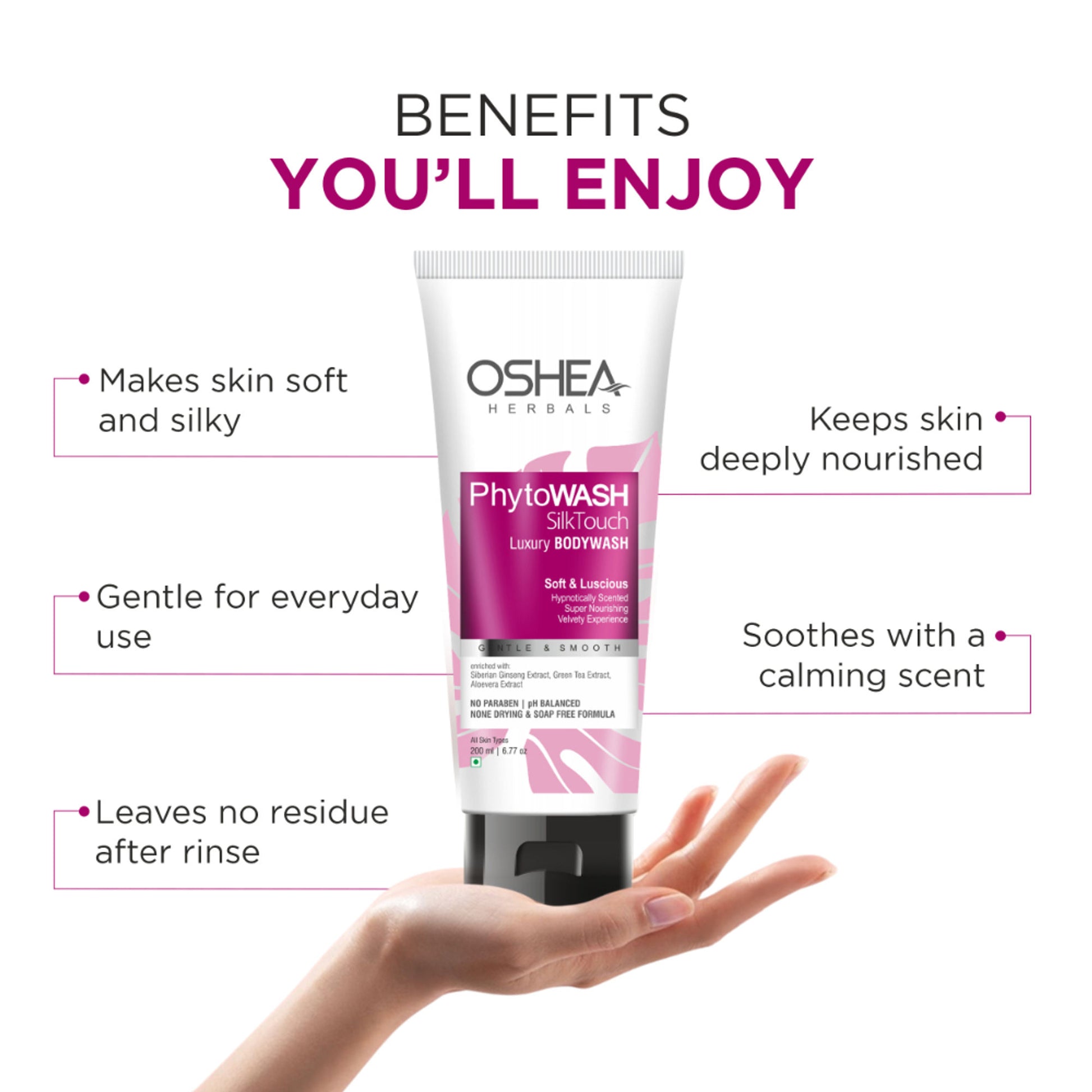 Oshea Herbals Phytowash Silk Touch Body Wash