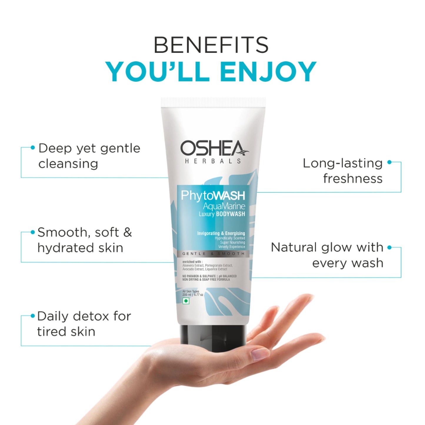 Oshea Herbals Phytowash Aquamarine Luxury Body Wash