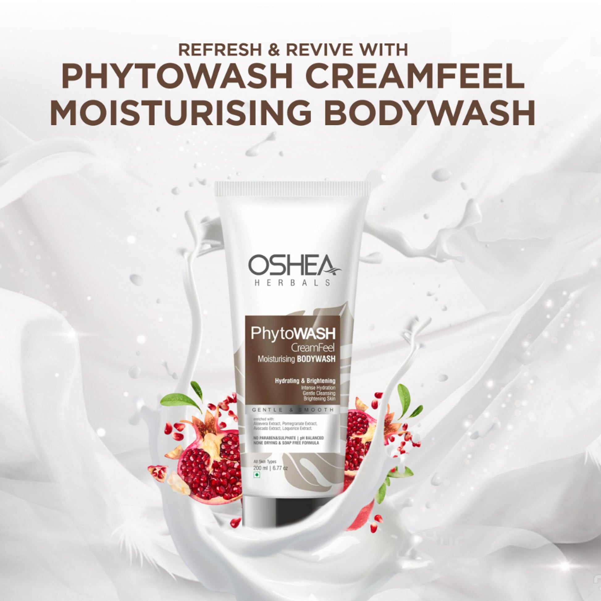 Oshea Herbals Phytowash Cream Feel Moisturising Body Wash