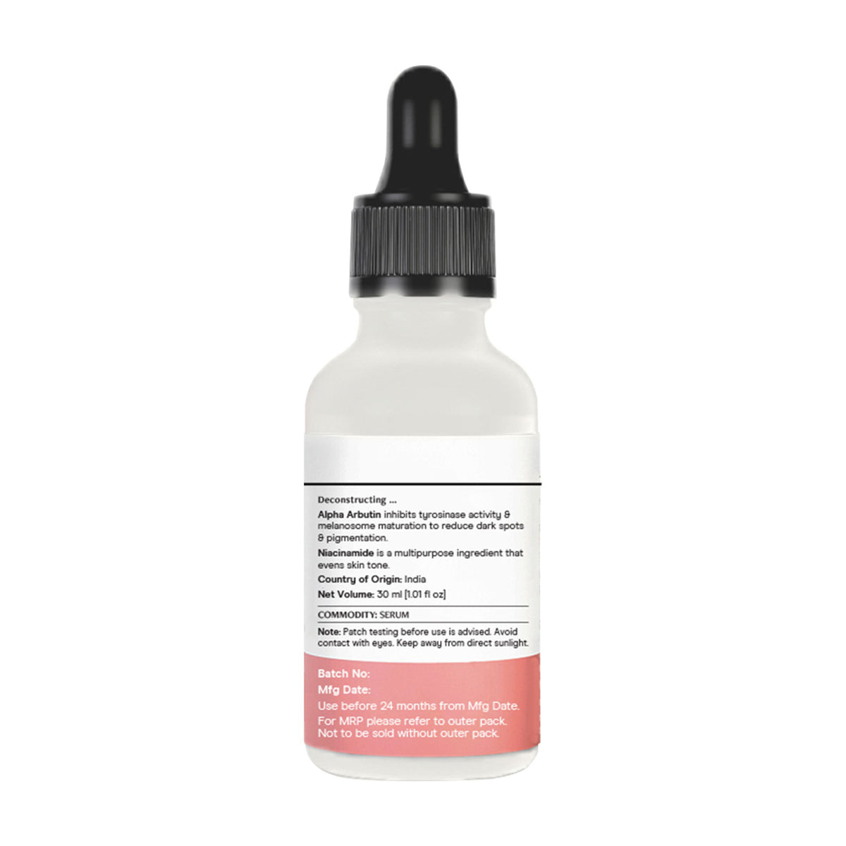 Deconstruct 5% Niacinamide Face Serum with Alpha Arbutin, For Acne Marks, Beginner Friendly