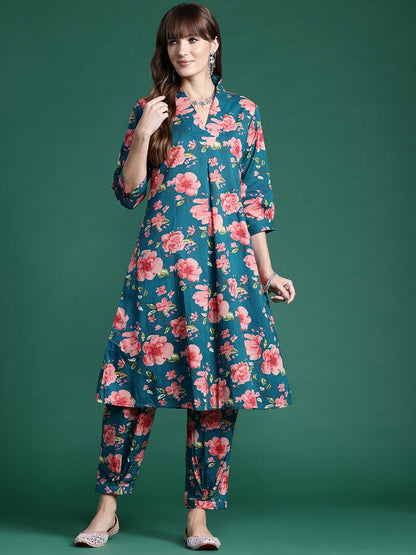 Dhiyona IE Floral Printed Pure Cotton Co-Ords