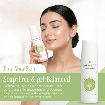 Dermavive Hydra Cleanser Hydrating Face Wash For All Skin Types With Colloidal Oatmeal & Glycerin