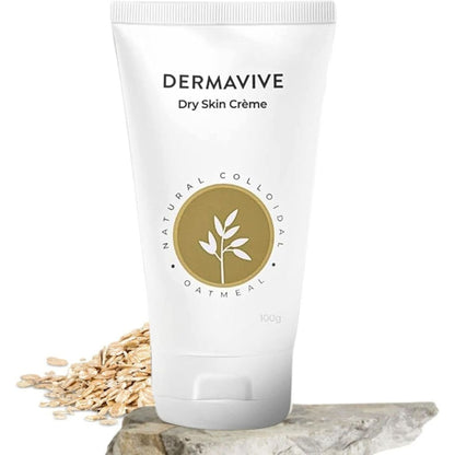 Dermavive Dry Skin Face Cream With Natural Colloidal Oatmeal, Jojoba Oil & Vitamin E