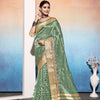 Dhiyona GR Women's Kalki Sea Green Tissue Cotton Silk Saree