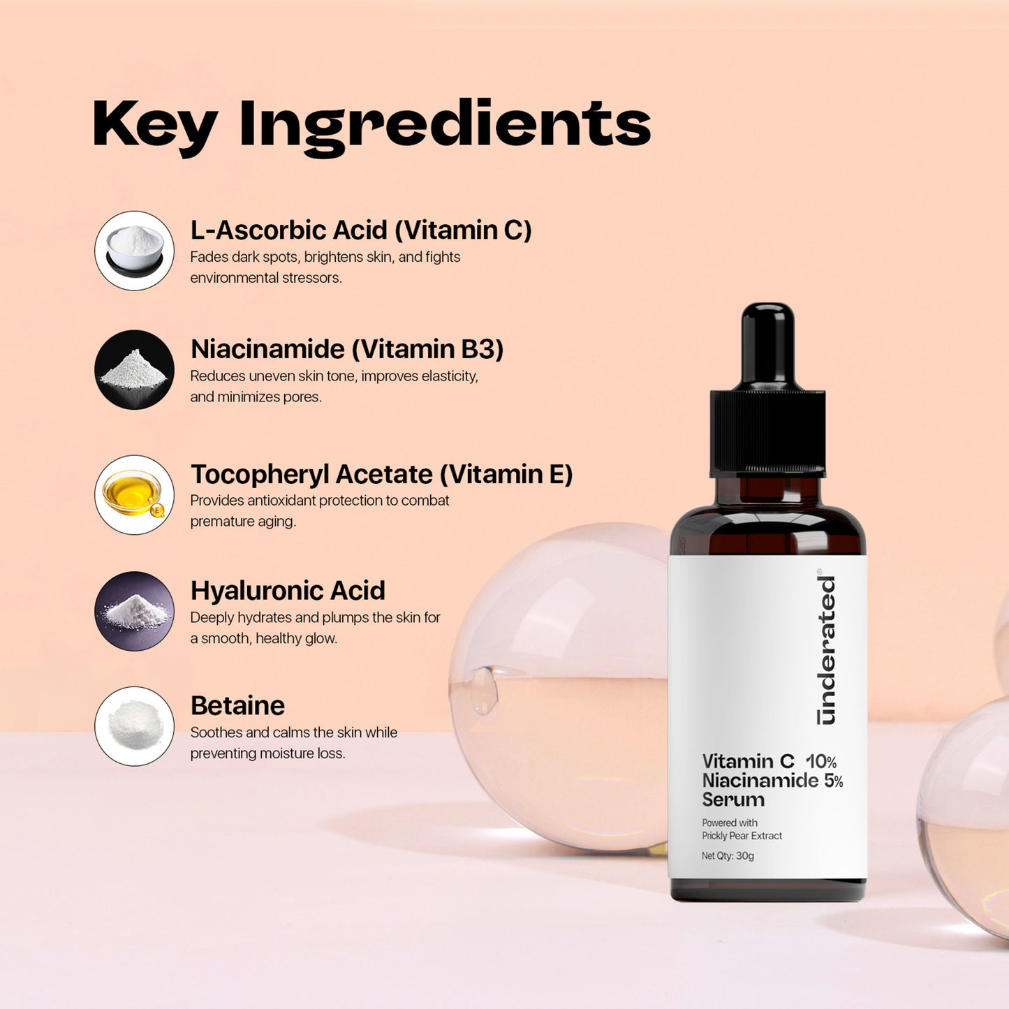 Underated Vitamic C 10% Niacinamide 5% Serum