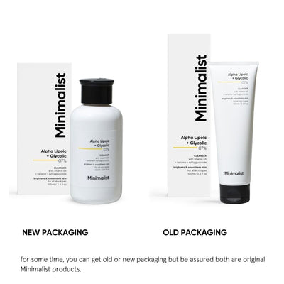 Minimalist 7% ALA & AHA Brightening Face Wash With Vitamin B5 & Glycolic acid For Glowing Skin