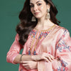 Dhiyona IE Floral Embroidered Thread Work Kurta with Trousers & With Dupatta