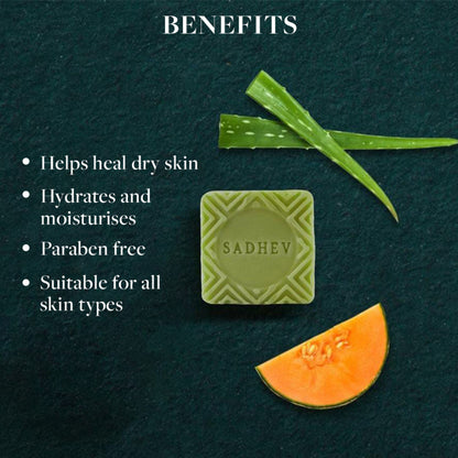 Sadhev Revitalising & Rejuvenating Bathing Bar - Melon & Aloe Vera