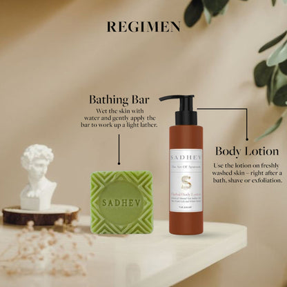 Sadhev Revitalising & Rejuvenating Bathing Bar - Melon & Aloe Vera