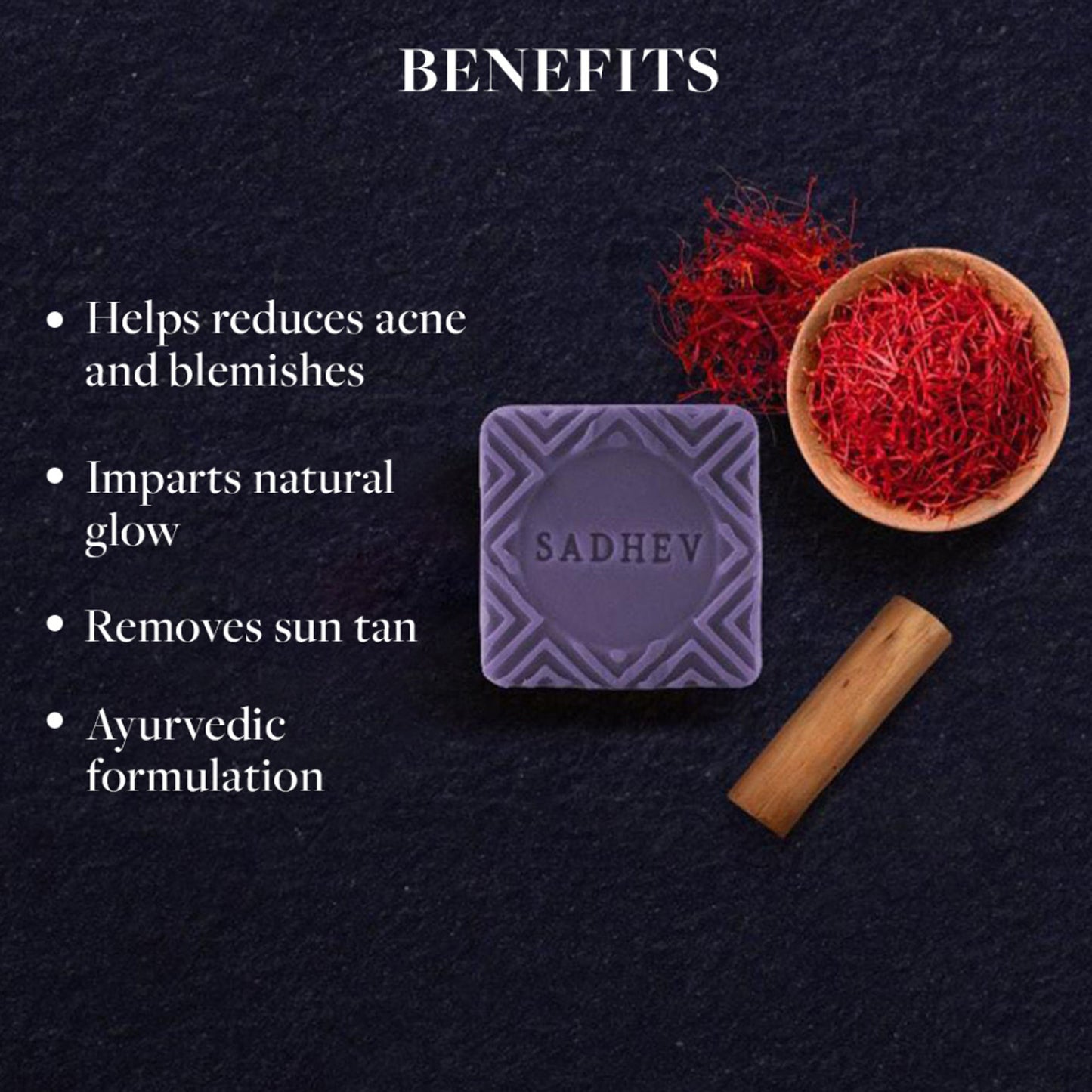 Sadhev Depigmentation & Detanning Bathing Bar - Sandal & Saffron
